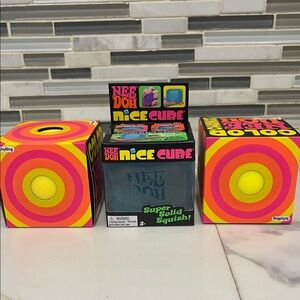 Nee Doh Nice Cube Super Solid Squish - Blue